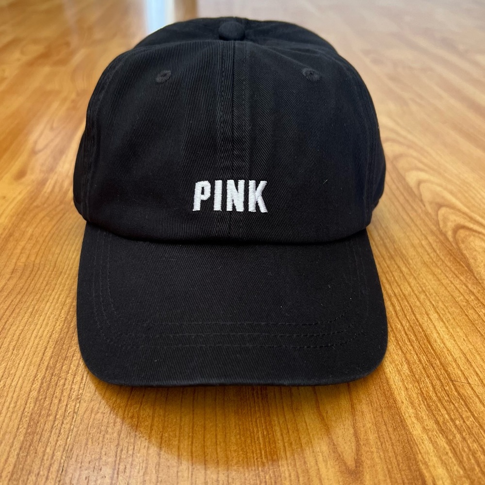 PINK women black cap